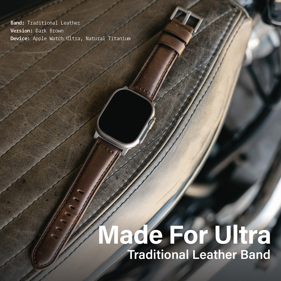 Traditional Leather band - Full Grain Leather Apple Watch Band